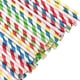 thumbnail image 1 of Pajitas de papel biodegradables a granel, pajitas de rayas de varios colores del arcoíris para zumos, batidos, cócteles, café, refrescos, batidos, batidos, fiestas de celebración y proyectos de m, 1 of 5