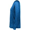 thumbnail image 4 of Holloway Sportswear S Womens Electrify 2.0 V-Neck Long Sleeve Tee Royal Heather 222717, 4 of 4