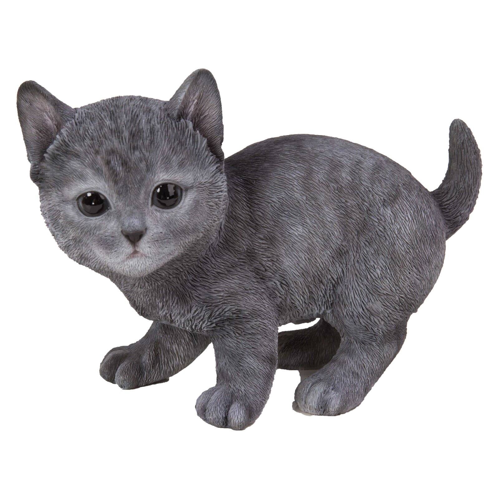 RUSSIAN BLUE KITTEN STATUE