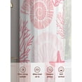 thumbnail image 6 of Coastal Pink Sheer Curtains 84 Inch Length 2 Panels Set, Ocean Coral Starfish Shell Modern Sea Voile Window Treatment Rod Pocket Curtains Sheers Drapes for Bedroom/Living Room/Kitchen 52"x84"x2, 6 of 7