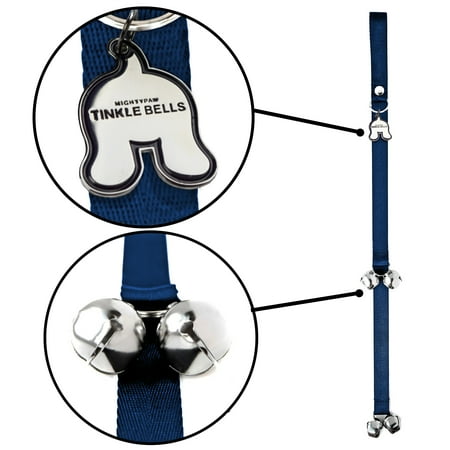 UPC: 0739810152165 | Mighty Paw Tinkle Bells | Hanging Dog Doorbells  Housetraining Doggy Door Bells for Pet Potty Training (Blue)