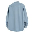 thumbnail image 4 of Fgnfyis Mens Jacket Mens Loose Long Sleeved Denim Jacket Casual Outerwear for Everyday Wear Winter Coats for Men Light Blue L, 4 of 5