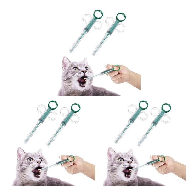 jesticaly 2 Pcs Kit d'Outils d'Alimentation pour Animaux Distributeur Universel Pilules Pratiques Réutilisables Distributeurs d'Animaux en Silicone Liquide 3Ensemble