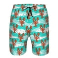 thumbnail image 3 of Logiee Lobsters Of Turquoise Waves Print Mens Swim Trunks Quick Dry Board Shorts,Breathable Hawaii Beach Shorts Swimwear Bathing Suits-Medium, 3 of 6