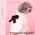 thumbnail image 4 of keepw Winter Pet Bowknot Clothes Small Medium Animal Coat Breathable Simple Design Solid Color Plush Warm Vest Clothing Gift L, 4 of 6