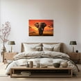 thumbnail image 3 of ZHONGYUTONG Elephant Canvas Wall Art African Wild Animal Painting Prints Sunset Forest Elephant Pictures Office Wall Decor Framed (12.00" x 18.00"), 3 of 6