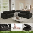 thumbnail image 5 of Sdorens Free Convertible Sectional Sofa Modular Couch,Modern Linen Fabric Sofa Corner Couch for Living Room,Apartment and Small Space,5-Seat Sofa,Black, 5 of 23