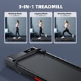 thumbnail image 2 of Walking Pad Treadmill for Home - Folding Treadmills with Handle Bar Portable Compact Fold up Indoor Foldable Handles Electric Walk Pads Small Spaces Mini Running Quiet Under Bed Office, 2 of 7