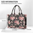 thumbnail image 3 of Large Capacity Tote Bag,Pioneer Flower Floral Print Pattern Handbag Fashion Luxury Tote Bag,15.7"x13"x 5.1" Inches,Laptop Compatible, 3 of 6