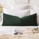 thumbnail image 1 of Funda de almohada decorativa MIULEE, 36 x 14 pulgadas, terciopelo, verde militar, 1 of 6