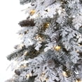 thumbnail image 4 of Nearly Natural 8ft. Flocked Montana Down Swept Spruce Artificial Christmas Tree with Pinecones and 500 LED Lights, 4 of 8