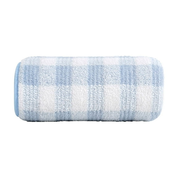 HBBKVI Thickened Plaid Towels 14" × 30", Ultra Soft Hand Towels for Pool Beach Bath Gym, Super Absorbent Quick Dry Towels Blue