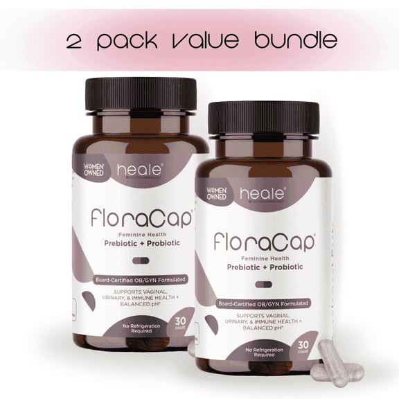 Heale - FloraCap Probiotic for Women  - Healthy Vaginal Flora, Healthy Urinary Tract - Two Pack