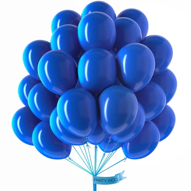 Globos PartyWoo azul persa, 50 unidades, 30 cm, látex azul oscuro