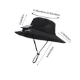 thumbnail image 2 of Sombrero de ventilador solar recargable | Gorra de protección solar impermeable de ala ancha | Cubrecuello ajustable de secado rápido | Senderismo al aire libre, pesca, jardinería | 3 velocidades de, 2 of 5