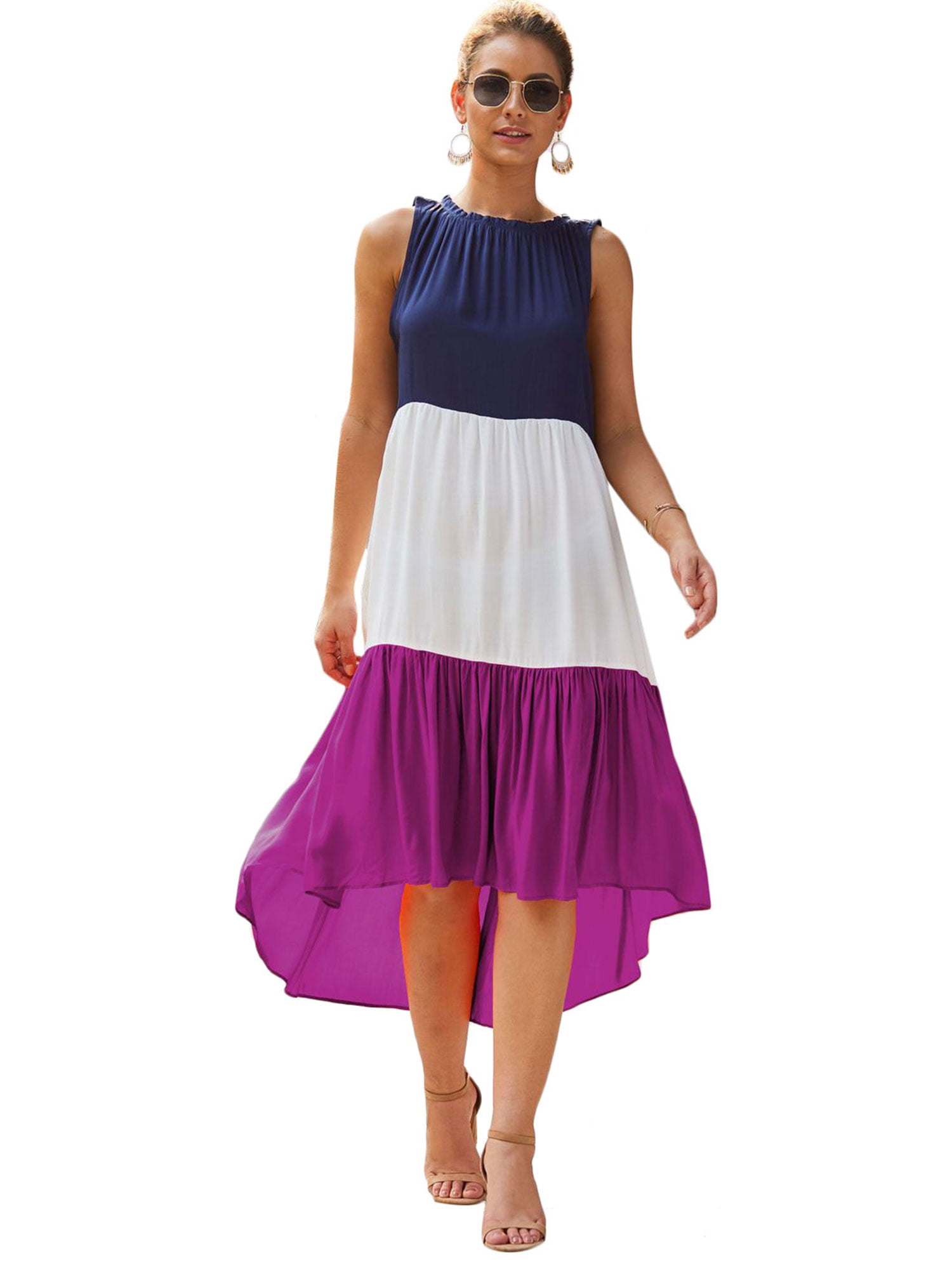 Sexy Dance - Sexy Dance Ladies Summer Flare A-line Colorful Sundress ...