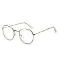 thumbnail image 2 of Vintage Retro Metal Full Frame Glasses for Women, Small Flat Mirror Korean Style Fashion Eyewear, 2 of 2