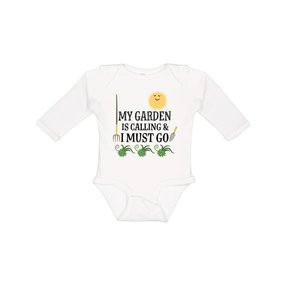Inktastic Gardening Funny Garden Is Calling Boys or Girls Long Sleeve Baby Bodysuit