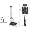 thumbnail image 5 of Blocona Small Folding Hand Truck Dolly with 2 Wheels, Foldable Luggage Cart Lightweight Aluminum Collapsible Cart Portable Dolly for Airport Travel Moving Use, 5 of 7