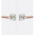 thumbnail image 2 of Sure-Loc Ap101-Sq Grip Aspra Square Passage Door Lever Set - Satin Brass / Walnut, 2 of 5