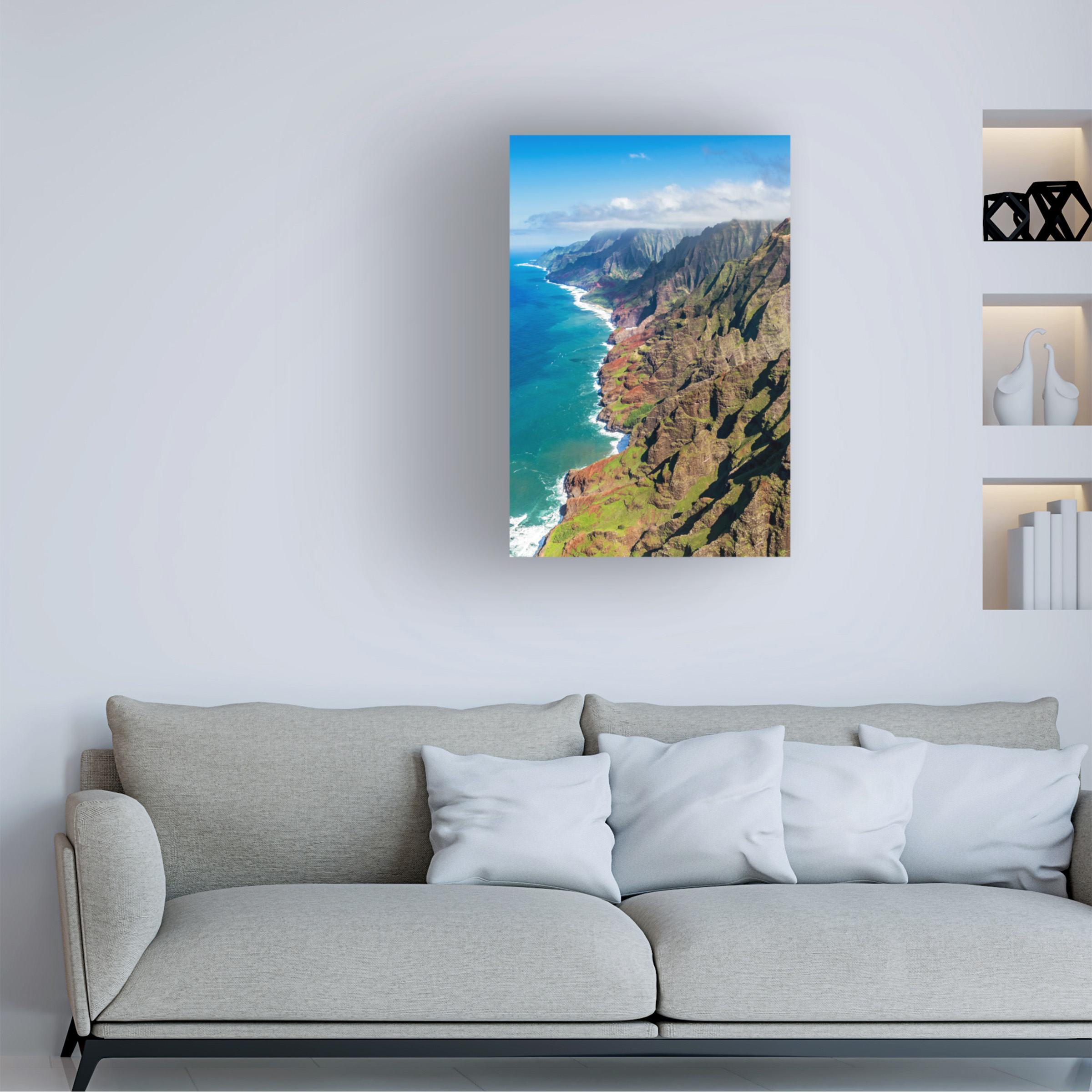 Trademark Fine Art Pierre Leclerc Napali Coast Kauai Canvas Wall Art - 30x47