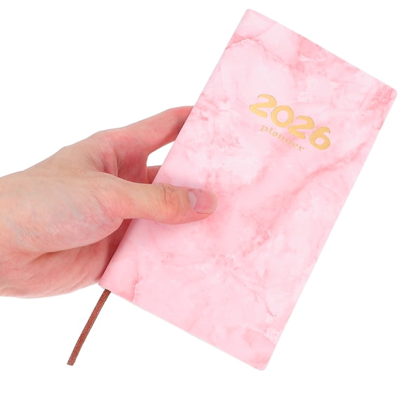 STRANDCHIC Daily Planner Notebook with Elegant PU Cover, Portable Aesthetic Organizer for Scheduling, Notes, and Time Management