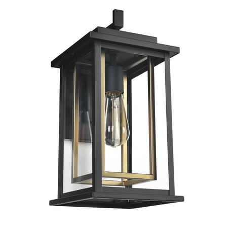 Design House Hayward Wall Light in Black and Gold