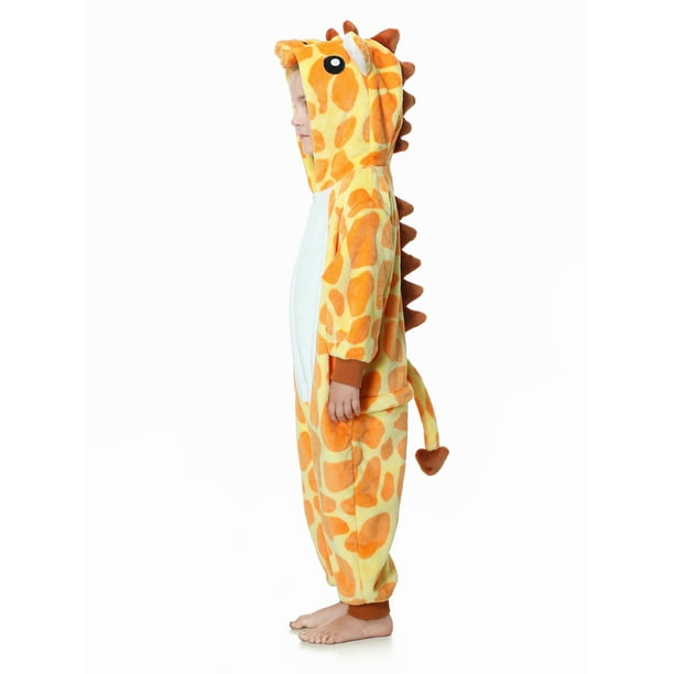 Boiiwant Kids Giraffe Costumes Animal Cosplay Outfits for Kids Boys Girls Halloween Warm Plush One Piece Pajamas Costume