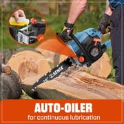 SENIX 46CC 4-Cycle Gas Powered Chainsaw, 16 Bar and Chain, Cordless Chain Saw with Loop Handle for Wood Cutting and Tree Trimming Automatic Oiler, CS4QL-L3
