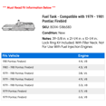 thumbnail image 2 of Fuel Tank - Compatible with 1979 - 1981 Pontiac Firebird 1980, 2 of 2