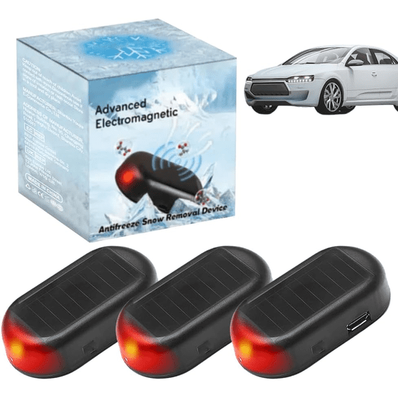 3Pcs Electromagnetic Snow Melter Electromagnetic Anti-freezing Device,Electromagnetic Car Snow Removal Device,Electromagnetic Wave Anti Freezing,Defroster for Car Windshield,Snow Remover for Cars