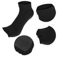 thumbnail image 4 of 4 Pairs Half Finger Toe Socks Men Women Non Slip Sticky Five Finger Socks for Sport Exercise Yoga Daily Fit Black, 4 of 7
