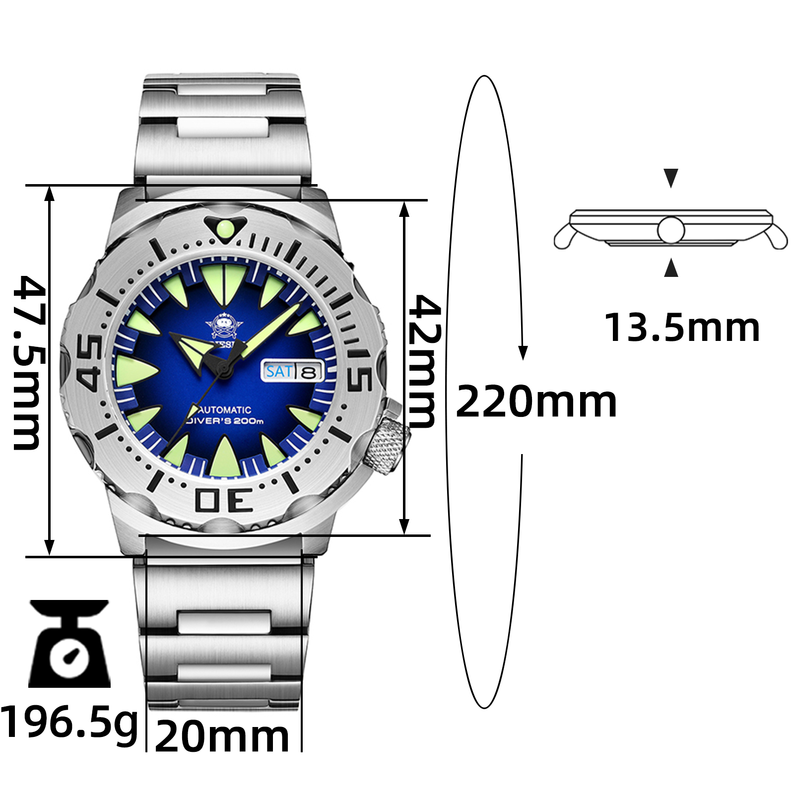 ADDIESDIVE Luxury Men's Automatic Watch NH36 Movement Sapphire Crystal 316L Steel 200m Dive Watches Super Luminous