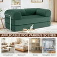 thumbnail image 4 of Modern 3-Person Convertible Sleeper Sofa Bed, 4-in-1 loveseat Sleeper, Comfy Removable Floor Couch for Living Room with Detachable and Washable Fabric, 4 of 9