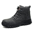 thumbnail image 1 of Bottines pour Hommes Mode Cuir Semelle Épaisse Toutes Saisons Chaussures de Protection pour Travail et Tenue Décontractée, 1 of 9