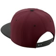 thumbnail image 2 of Daxton Classic Snapback Hat Custom A to Z Initial Varsity Letters, Burgundy Black Hat White Black Letter X, 2 of 2