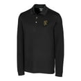 thumbnail image 2 of Men's Cutter & Buck Black Grambling Tigers Advantage Tri-Blend Pique Long Sleeve Polo, 2 of 3