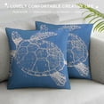 thumbnail image 3 of Leisuo  Coastal Turtle Throw Pillow Covers Decorative Sea Nautical Decor Cushion Case Square Pillowcase Ocean Decorations for Patio Couch Sofa, 3 of 5