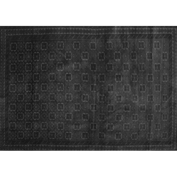 Ahgly Company Indoor Rectangle Abstract Gray Contemporary Area Rugs, 4' x 6'