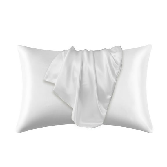 Potrochi ShopBedding Satin Pillowcase for Hair and Skin Silk Pillowcases 2 Pack, Luxury Satin Pillowcases with Zipper Closure, Satin Pillow Case Cover(20x30 Inches)