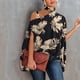 thumbnail image 1 of Camisa holgada con estampado de moda, cuello alto para mujer, un hombro, camisa holgada informal para mujer, blusa de gran tamaño, características de vanguardia, 1 of 8