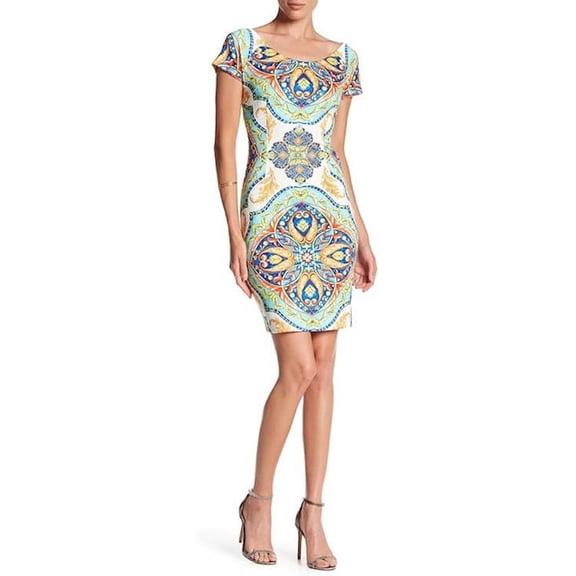 Alexia Admor Short Sleeve Tile Dress, 6