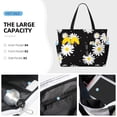 thumbnail image 3 of Kdxio Daisies Flowers for Beach Bag for Women Large Beach Tote Bag Waterproof Sandproof Swim Bag with Zipper Pockets Beach Vacation Travel, 3 of 7