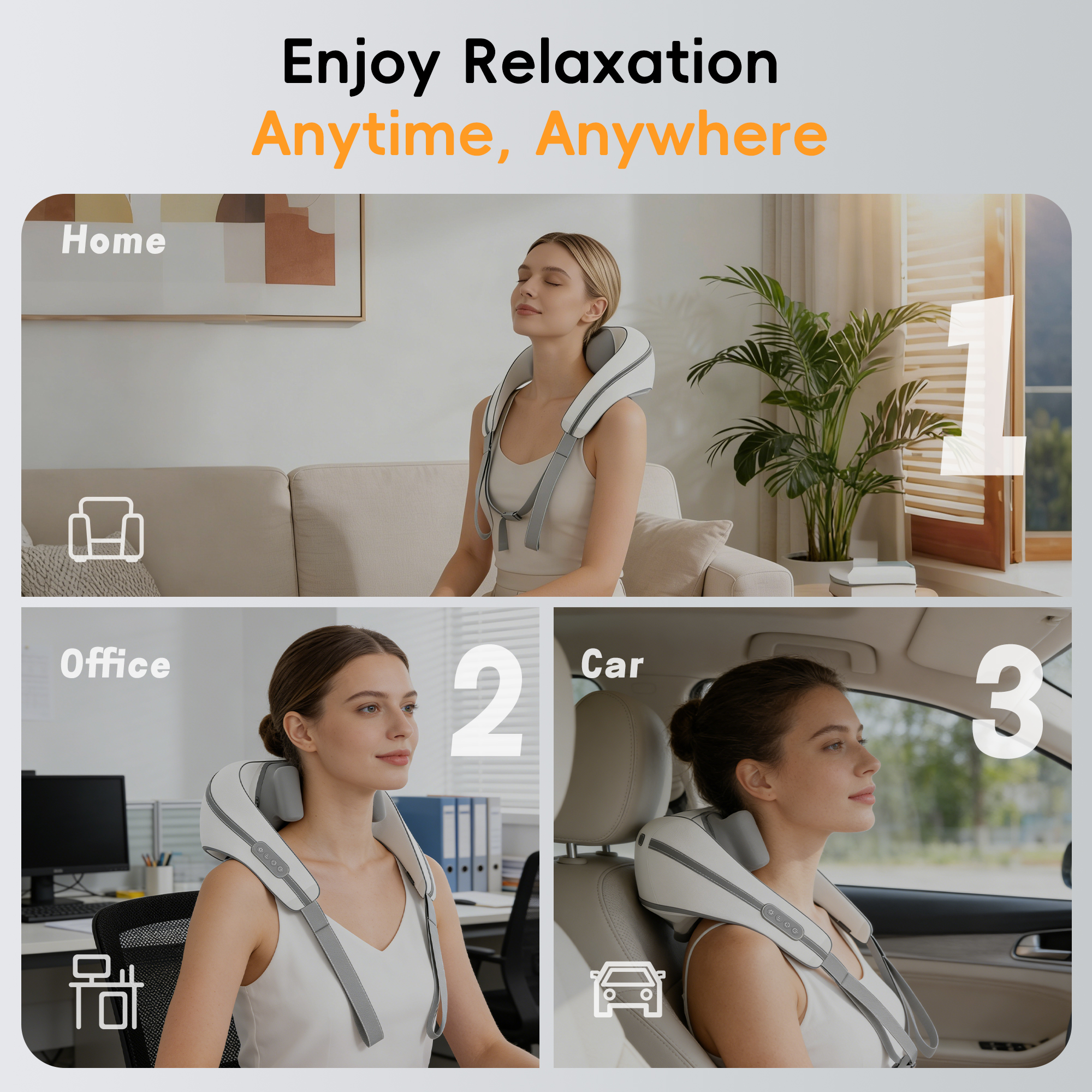 WHALLULTRA Cordless Neck Massager with Heat photo 6