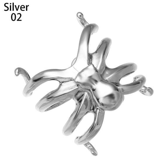 Gothic Vintage Rock Adjustable Promise Hip Hop Mens Rings Punk Spider Ring Halloween Simulation Animal SILVER 2