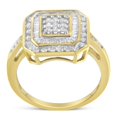 thumbnail image 3 of 10K Yellow Gold 0.5ct TDW Round and Baguette cut Diamond Cluster Ring (I-J,SI2-I1), 3 of 6