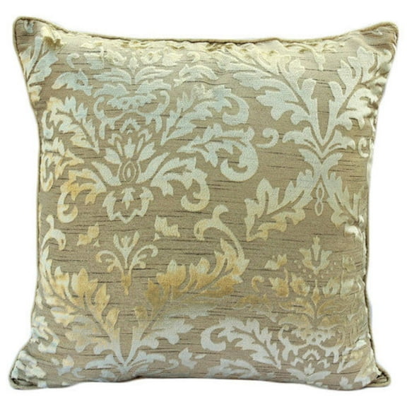 Toss Pillow Cover, Cream Pillow Shams, Damask Pillow Sham, 24x24 inch (60x60 cm) Pillow Sham, Square Burnout Velvet Pillow Sham, Contemporary Pillow Shams - Creamy Damask