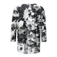 thumbnail image 5 of Pompotops T-shirt Imprimé Mode Femme Manches 3/4 Blouse Col Rond Casual Tops en Vente, 5 of 5