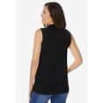 thumbnail image 3 of Woman Within Plus Size Sleeveless Polo Tunic, 3 of 6