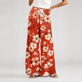 thumbnail image 7 of Dress Pants Women Petite High Waisted Wide Leg Summer Beach Vacation Pants Boho Lounge Casual Palazzo Trousers, 7 of 7